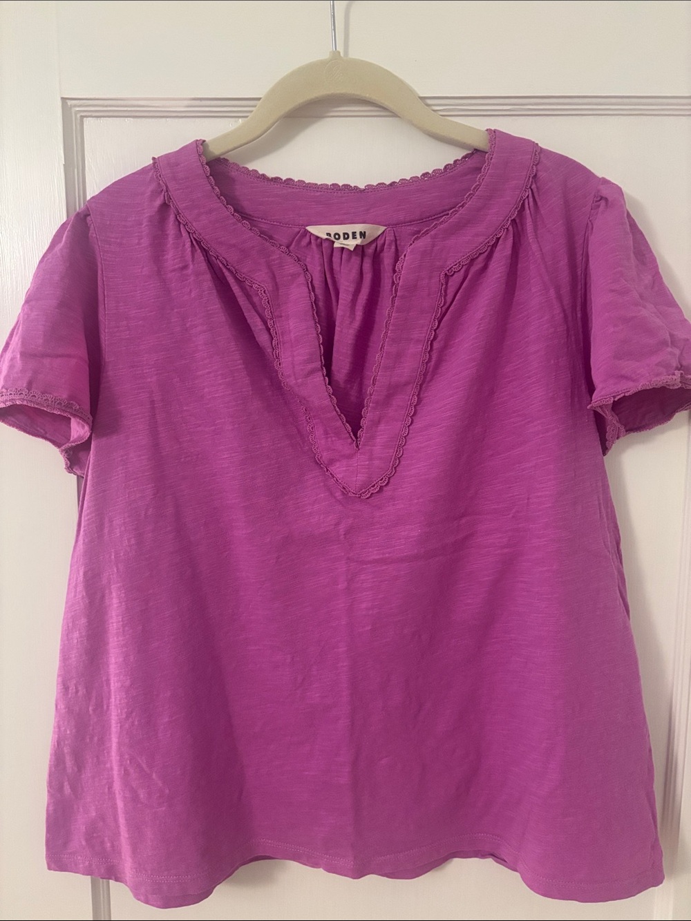 Boden Ava Short Sleeve Top, Pink